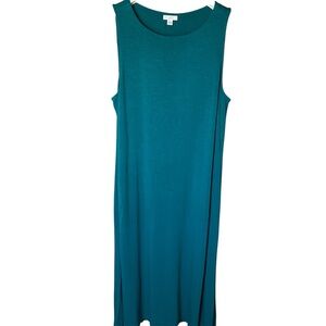 J. Jill Sleeveless Teal Maxi Dress, L